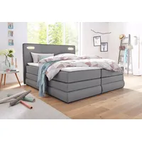 Collection AB Boxspringbett COLLECTION AB "Ninoni", grau (hellgrau), B:215cm