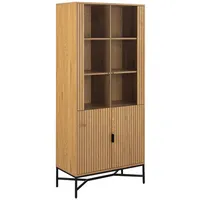 VCM ebuy24 Vitrinenschrank Jaipur Natur 80 x 40 cm