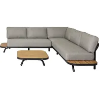 BEST Freizeitmöbel Loungeset BEST "Paros", grau (anthrazit,), B:232cm H:61cm
