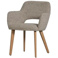 Woood 2er-Set DAHEIM Stuhl Murata Stoff Beige Natur