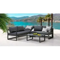 BEST Freizeitmöbel Loungeset BEST "Rhodos", grau (anthrazit,), B:212cm H:77cm