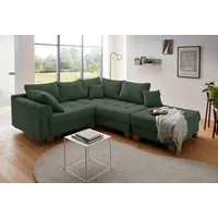Home Affaire Ecksofa »Rice L-Form inkl. Hocker«, (Set, mit