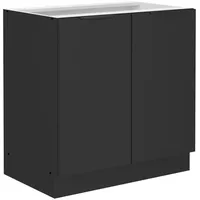 Küchen-Preisbombe Küchen Unterschrank 80 cm SIENA Schwarz Küche Küchenzeile