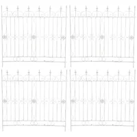 CLP 4er Set Gartenzäune Mangold antik weiß