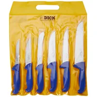 Friedr. Dick Dick ErgoGrip Messerset 6-tlg. Küchenmesser, Blau,