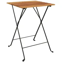 VidaXL Bistrotisch Klappbar 55x54x71 cm Massivholz Teak und Stahl