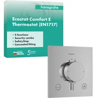 Hansgrohe Ecostat Comfort E Thermostat für 2 Verbraucher, 23