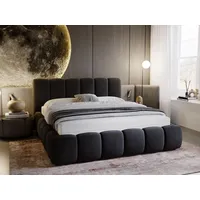 GRAINGOLD Polsterbett ohne Bettkasten, 140x200 Anthrazit Samt, Cloud