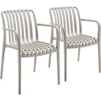 Tectake tectake® Gartenstühle, wetterfest und UV-beständig, rutschfeste Gummischoner, 54,5