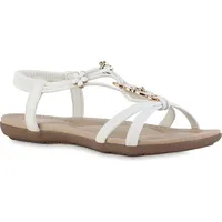 VAN HILL Damen Riemchensandalen in Weiss