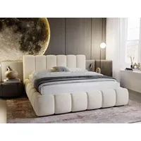 GRAINGOLD Polsterbett ohne Bettkasten, 180x200, Beige Samt, Cloud