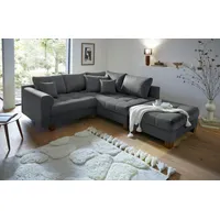 Home Affaire Ecksofa »Rice L-Form inkl. Hocker«, (Set, mit