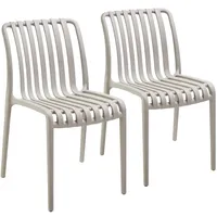 Tectake tectake® Gartenstühle, wetterfest und UV-beständig, rutschfeste Gummischoner, 47