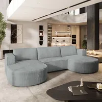 Masseno Ecksofa VEZZO mit Schlaffunktion U-Form, Sofa mit Bettkasten,