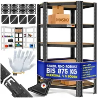 Masko MASKO® Eckregal Lagerregal Schwerlastregal, Kellerregal, 180x75x40cm bis 875