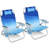 HOMECALL Klappstuhl Strandstuhl Klappbar Leicht Strand 5-stufig verstellbare Rückenlehne,Bis