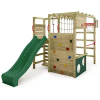 FATMOOSE Klettergerüst Spielturm ActionArena mit Schaukel, Gartenspielgerät mit Leiter