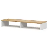 Vicco Monitorständer Tomy 80 x 12 cm Weiß/Goldkraft Eiche