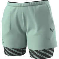 Dynafit Trail 2in1 Shorts Damen, Laufhose-Grün-L