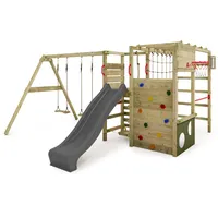 FATMOOSE Klettergerüst Spielturm ActionArena mit Schaukel & Rutsche, Gartenspielgerät