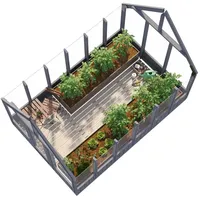 Palmako Emilia Gewächshaus lackiert Dunkelgrau ESG 4 mm 8,2