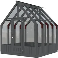 Palmako Emilia Gewächshaus lackiert Dunkelgrau ESG 4 mm 5,4