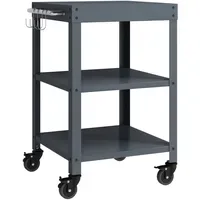 Casa.pro Servierwagen Bolognano Stahl 81x50x50 cm Dunkelgrau