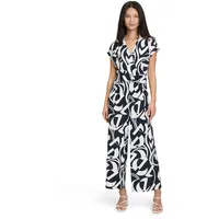 Betty Barclay Damen Jumpsuit mit Eingrifftaschen 46, Dunkelblau/Weiß -