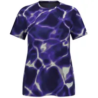 Odlo Damen Zeroweight Chill-Tec Print T-Shirt (Größe L, lila)
