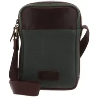 Buckle & Seam Runner Umhängetasche Leder/Canvas Green