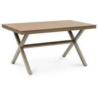 Idimex Gartentisch Natur, Metall, Mode, 150x76x89 cm, Gartenmöbel, Gartentische,
