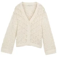 Tom Tailor DENIM Damen Relaxed Fit Cardigan mit Lochmuster,