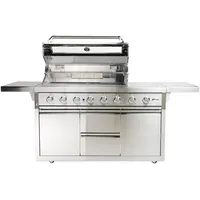 SANTOS P-618 Gasgrill Edelstahl mit 6 Hauptbrennern plus Infrarot-Heckbrenner