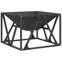 VidaXL - Feuerstelle Quadrat Schwarz 50x50x35 cm Stahl
