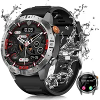 BANLVS Herren's Telefonfunktion IP68 Wasserdicht Fitness-Tracker Smartwatch (1,43 Zoll,