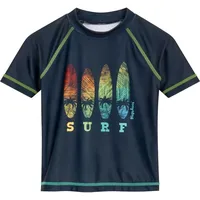 Playshoes Unisex Kinder Badeshirt Rash-Guard-Shirt, Kurzarm Surf, 86-92