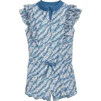 Playshoes UV-Schutz Einteiler Blümchen petrol, 74/80