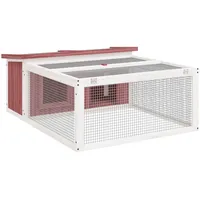 VidaXL Kaninchenstall Mokka 117,5x97x47,5 cm Massivholz Kiefer