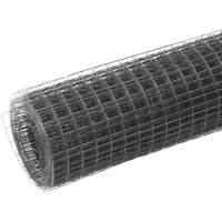 VidaXL Drahtzaun Stahl mit PVC-Beschichtung 25x1 m Grau