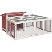 VidaXL Kleintierkäfig Kaninchenstall Mokka 144 x 123 x 67,5