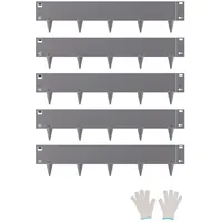 Vevor Rasenkante, 5er-Set, 990x207x1,5 mm, rostbeständige Beeteinfassung aus Metall,