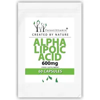 Forest Vitamin Alpha-Liponsäure ALA Hochdosiert Antioxidans 600mg 60 Kapseln