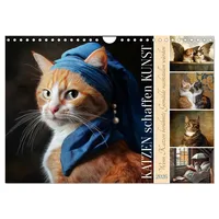 Calvendo Katzen schaffen Kunst (Wandkalender 2026 DIN A4 quer),