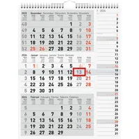 Rido rido/idé 7033330006 3-Monatskalender 2026 grau, 300×390 mm