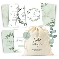 MeinBaby123 MeinBaby123® Meilensteinkarten Schwangerschaft | Meilenstein Karten Set Geschenk