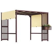 Outsunny Pergola Pavillon 3x2,5m UV 30+Stabil winterfest Sonnenschutz mit