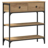 VidaXL Konsolentisch Artisan Eiche 72,5x25x75 cm Holzwerkstoff & Stahl