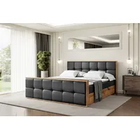 Altdecor Boxspringbett mit Matratze und Lattenrost, Topper, Fußteil,Polsterbett mit