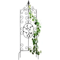 Relaxdays Rankgitter Metall, Vintage, HxB: 122 x 34,5 cm,