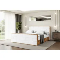 Altdecor Boxspringbett mit Matratze und Lattenrost, Topper, Fußteil,Polsterbett mit